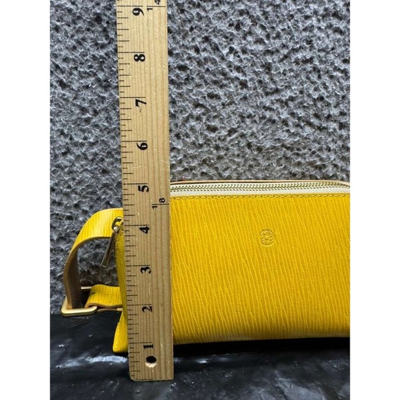 Nora Lozza Women\'s Textured Leather Adjustable Waist Pack Belt‎ Bag Yellow main image 5